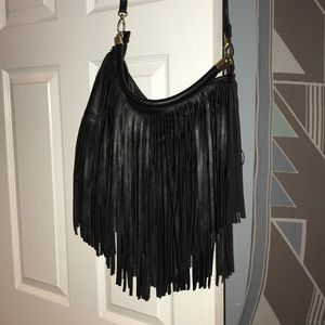 Black Fringe Bag